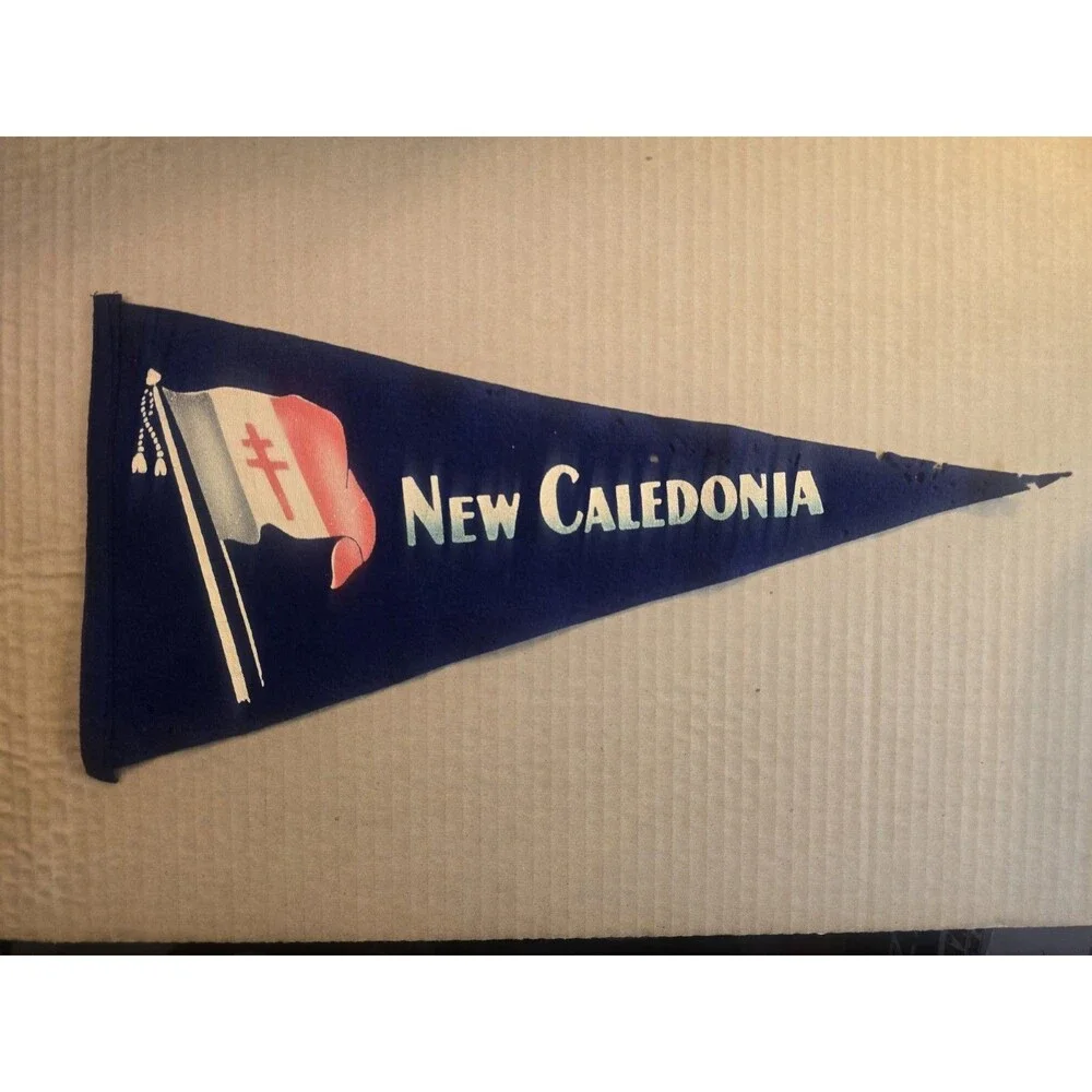 New Caledonia Felt Pennant World War 2 Era Pacific Island 15